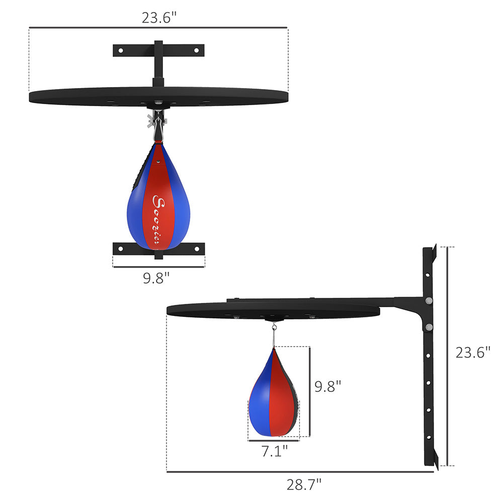 Wall-Mounted Speed Bag Platform — Height Adjustable Boxing Training Kit