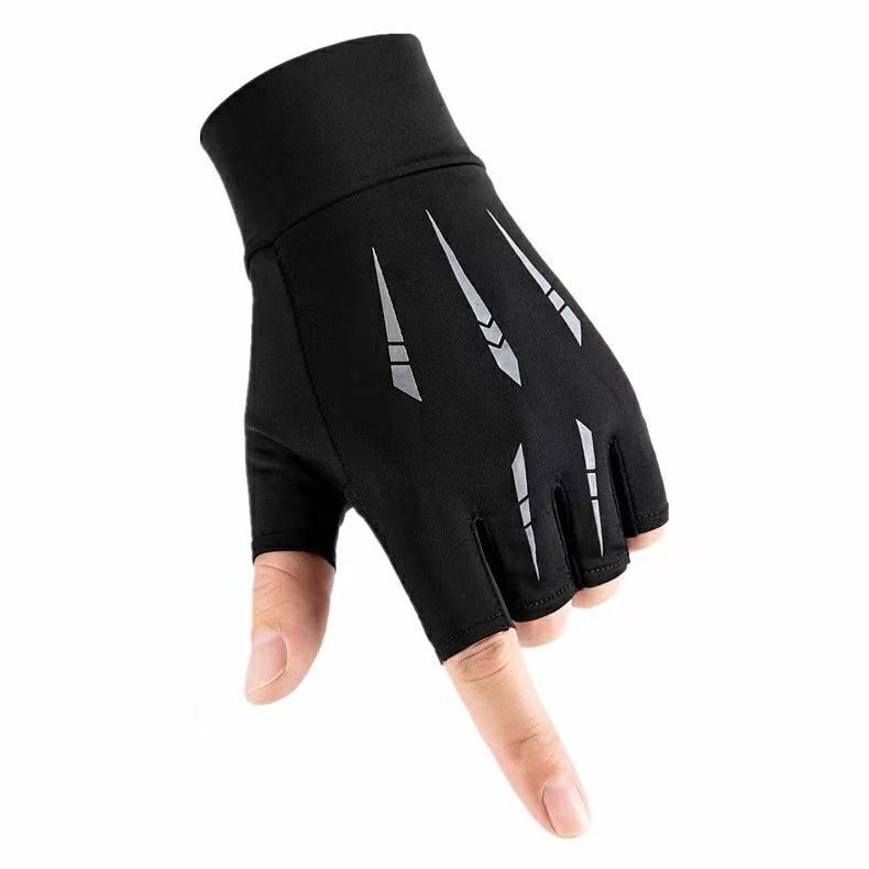 Half-Finger Sport Gloves — Breathable Ice Silk Non-Slip Gym Gloves
