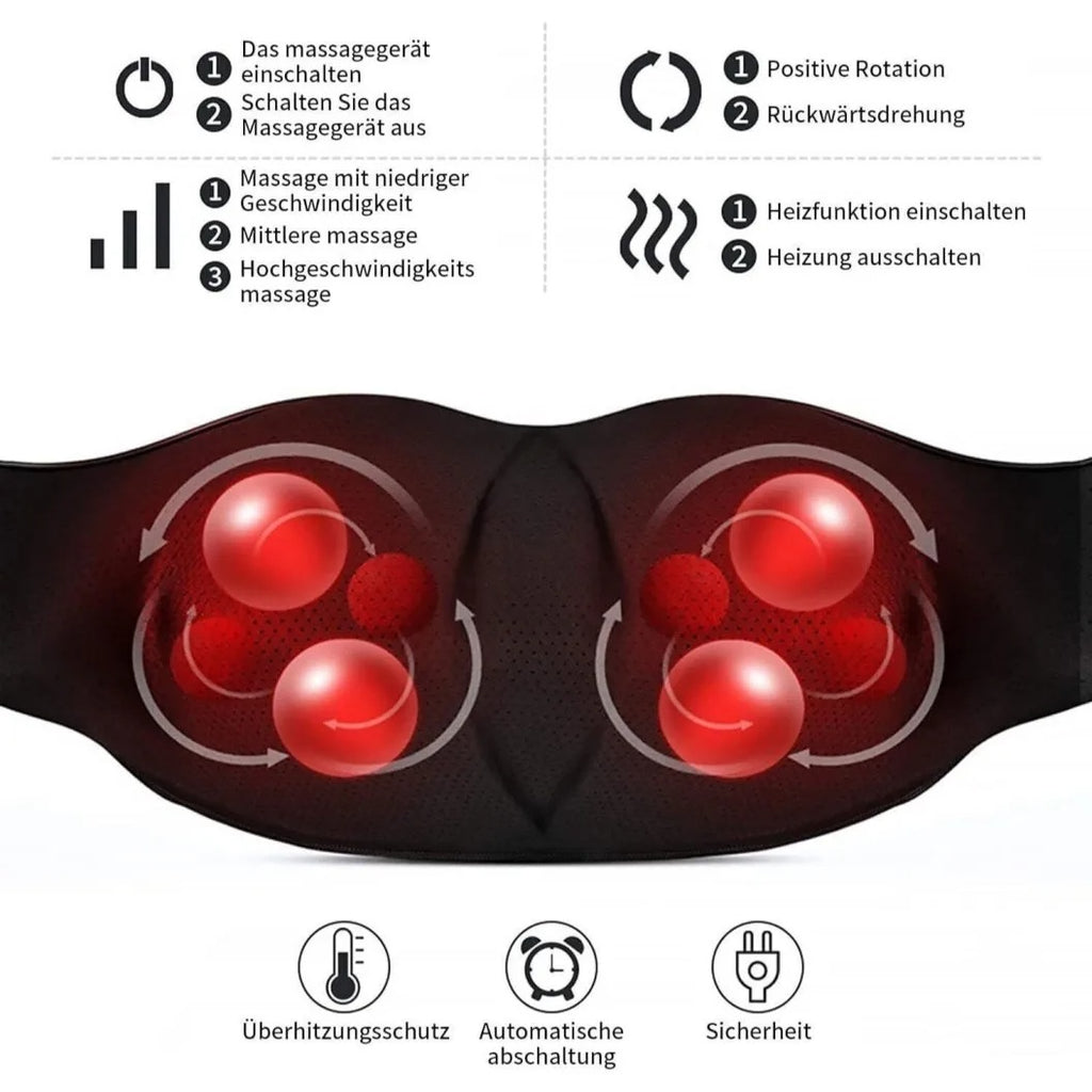 Wireless Shiatsu Neck & Back Massager — Deep Kneading Massage Shawl