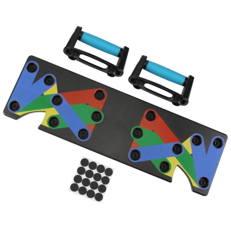 9-Function Color-Coded Push-Up Board — Multi-Grip Home Gym Trainer