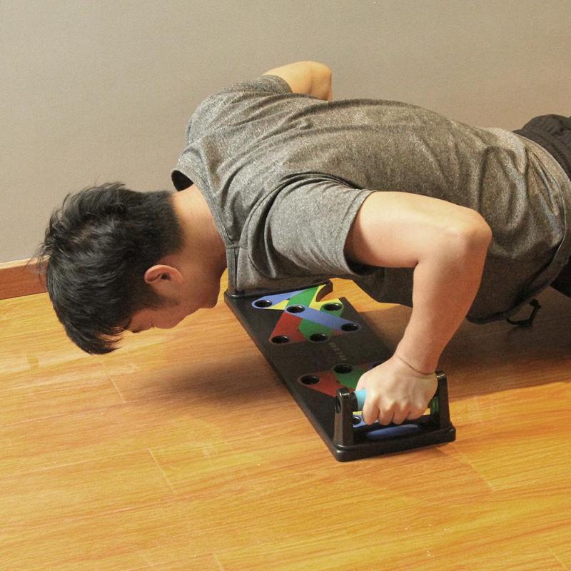 9-Function Color-Coded Push-Up Board — Multi-Grip Home Gym Trainer