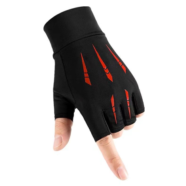 Half-Finger Sport Gloves — Breathable Ice Silk Non-Slip Gym Gloves