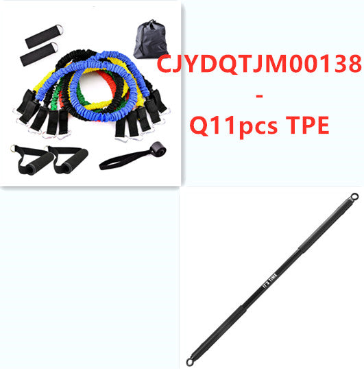 Portable Pilates Bar — Resistance Band Lever Bench Press Kit