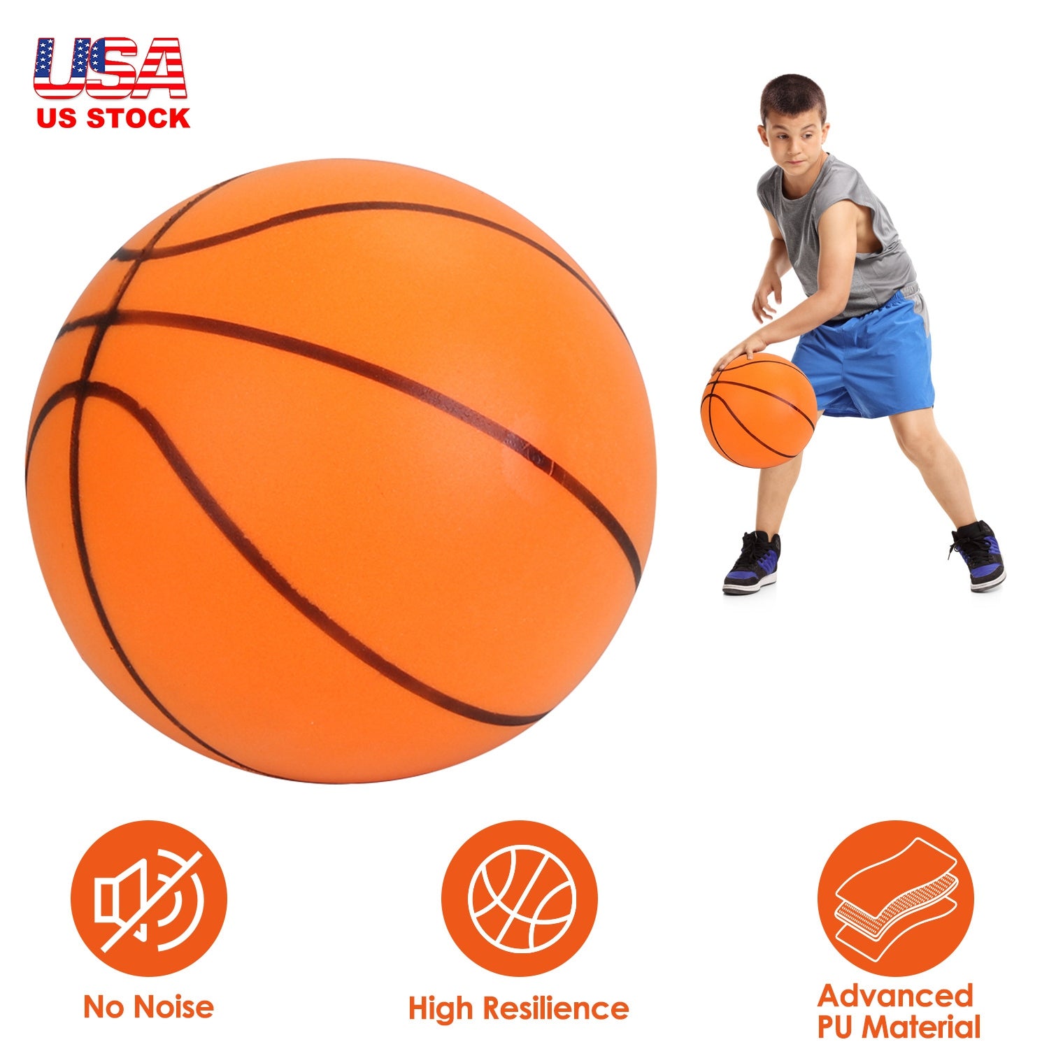 Indoor Silent Foam Basketball — High-Density Low-Noise Training Ball