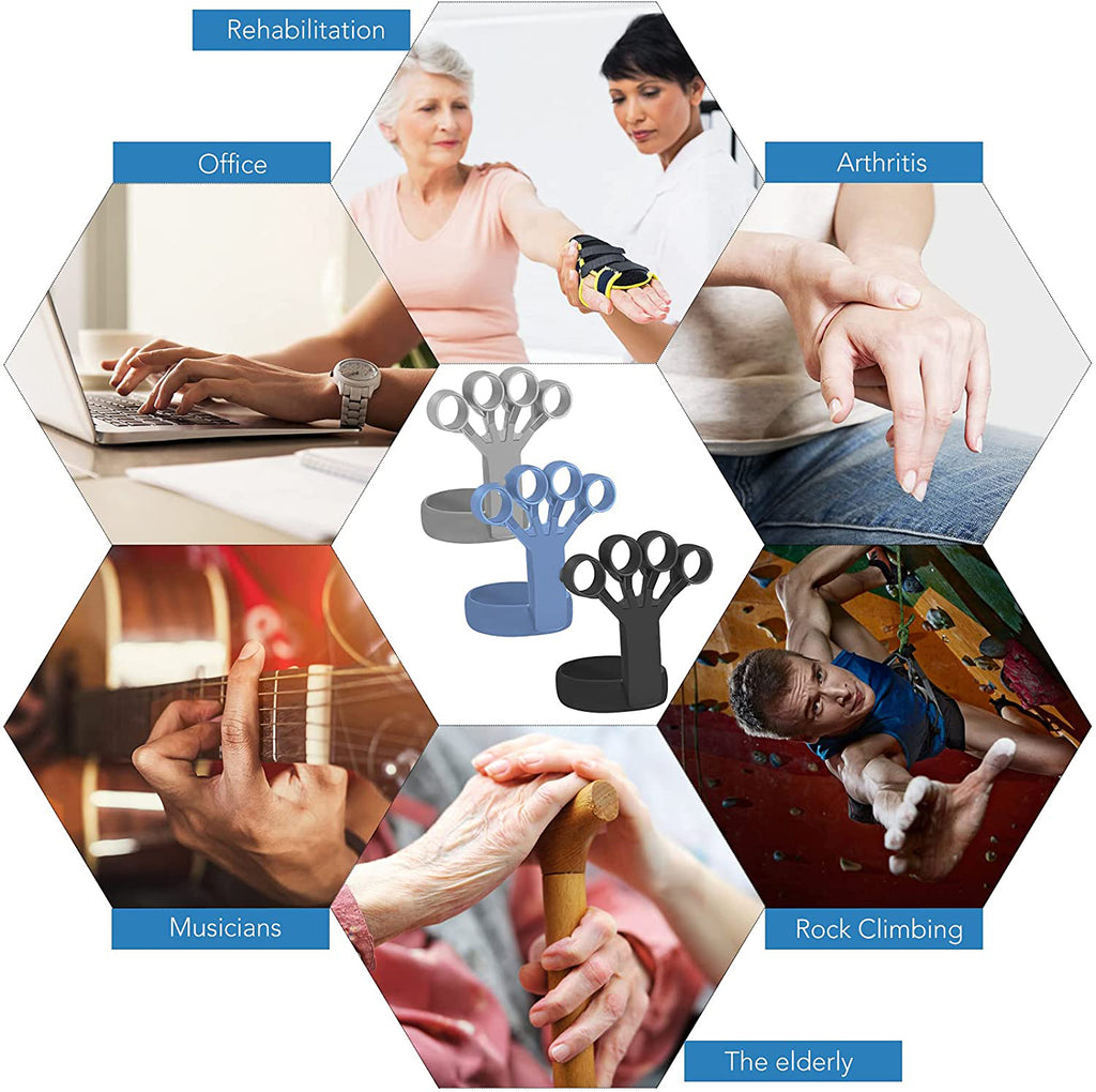 Silicone Finger Stretcher & Grip Trainer — Arthritis & Hand Rehab Exerciser
