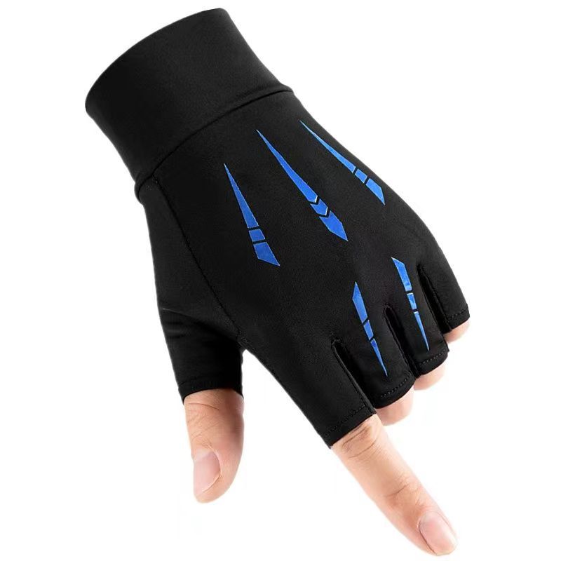 Half-Finger Sport Gloves — Breathable Ice Silk Non-Slip Gym Gloves