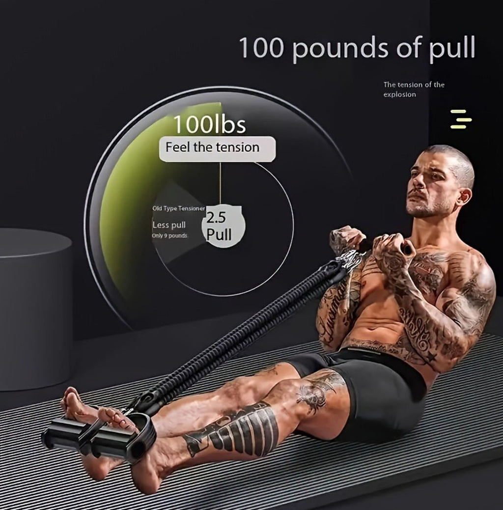 Adjustable Resistance Band Set — Foot Pedal & Handle Stretch Trainer