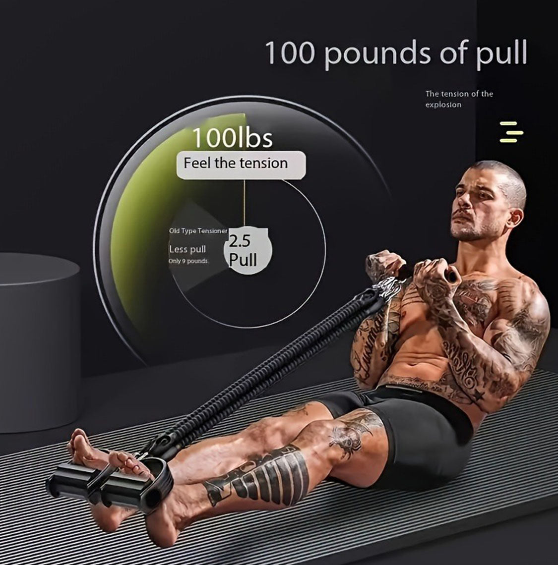Adjustable Resistance Band Set — Foot Pedal & Handle Stretch Trainer