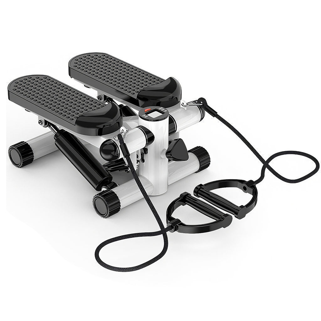 Mini Stair Stepper with Resistance Bands — LCD Monitor, 330 lb Capacity
