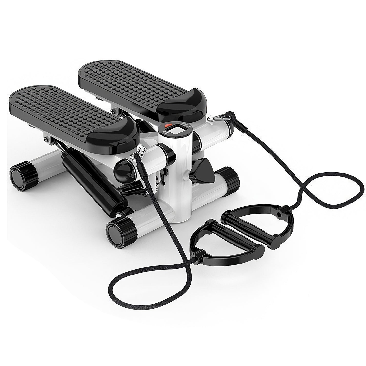 Mini Stair Stepper with Resistance Bands — LCD Monitor, 330 lb Capacity