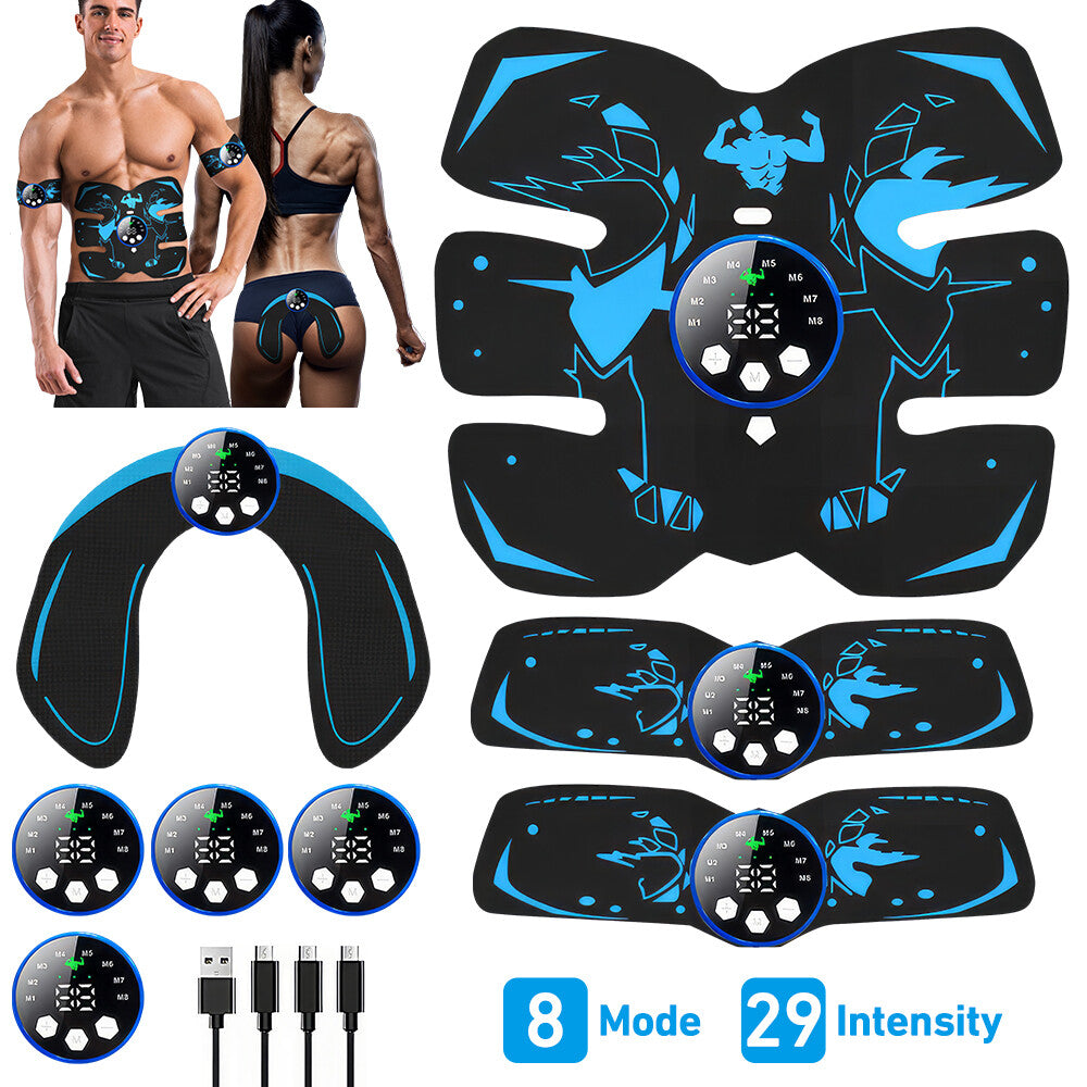 EMS Abs Stimulator Belt — Electric Muscle Toning Trainer for Core & Glutes