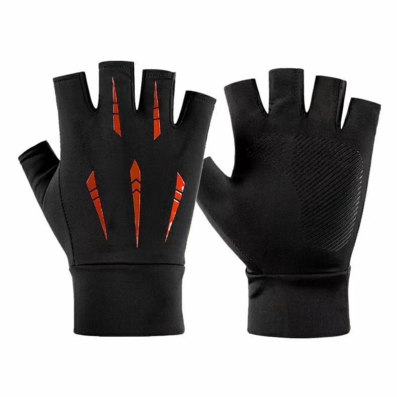 Half-Finger Sport Gloves — Breathable Ice Silk Non-Slip Gym Gloves