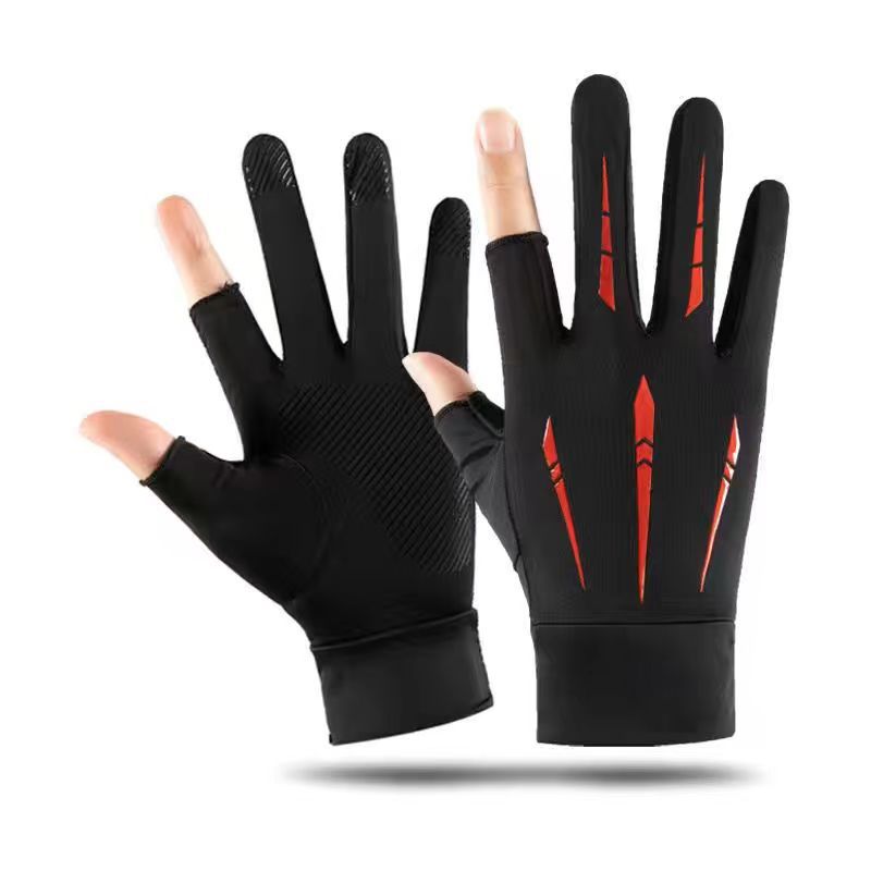Half-Finger Sport Gloves — Breathable Ice Silk Non-Slip Gym Gloves