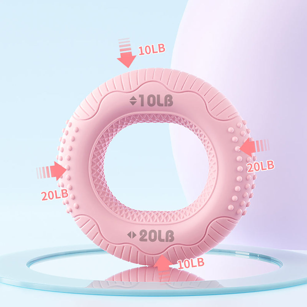 Silicone Hand Grip Strengthener Rings — Finger & Forearm Trainer Set