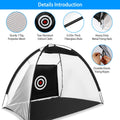 Golf Practice Net — Indoor & Outdoor Driving Hitting Net with Target & Carry Bag