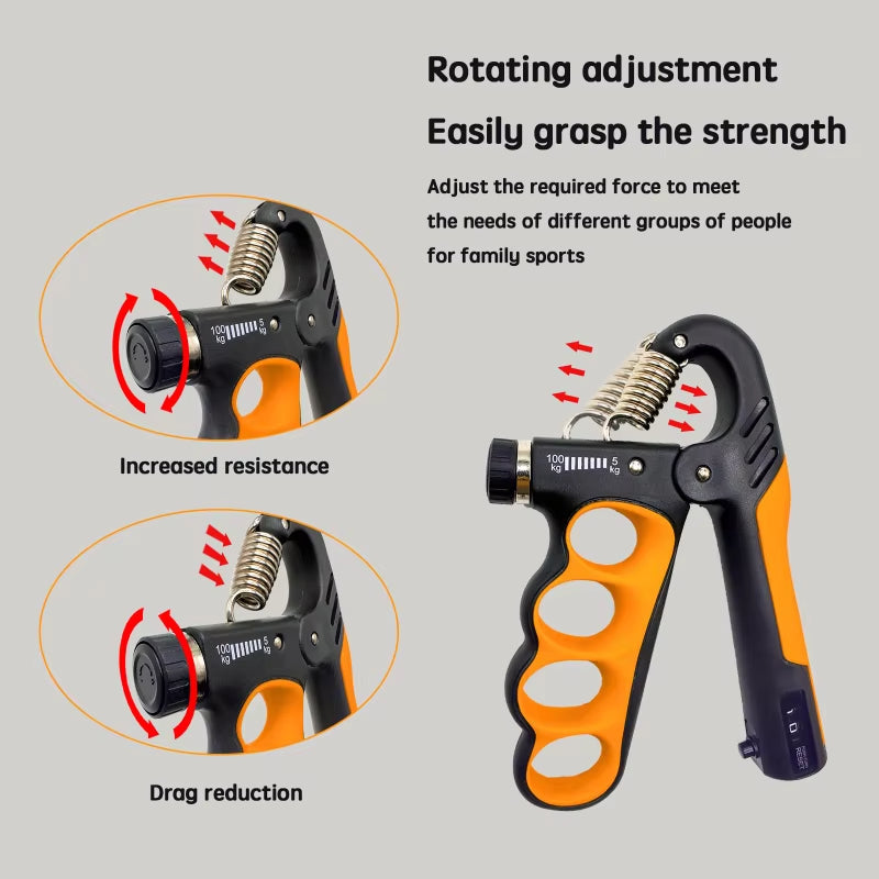 Adjustable Hand Gripper 5–100 kg — Wrist & Forearm Strength Trainer