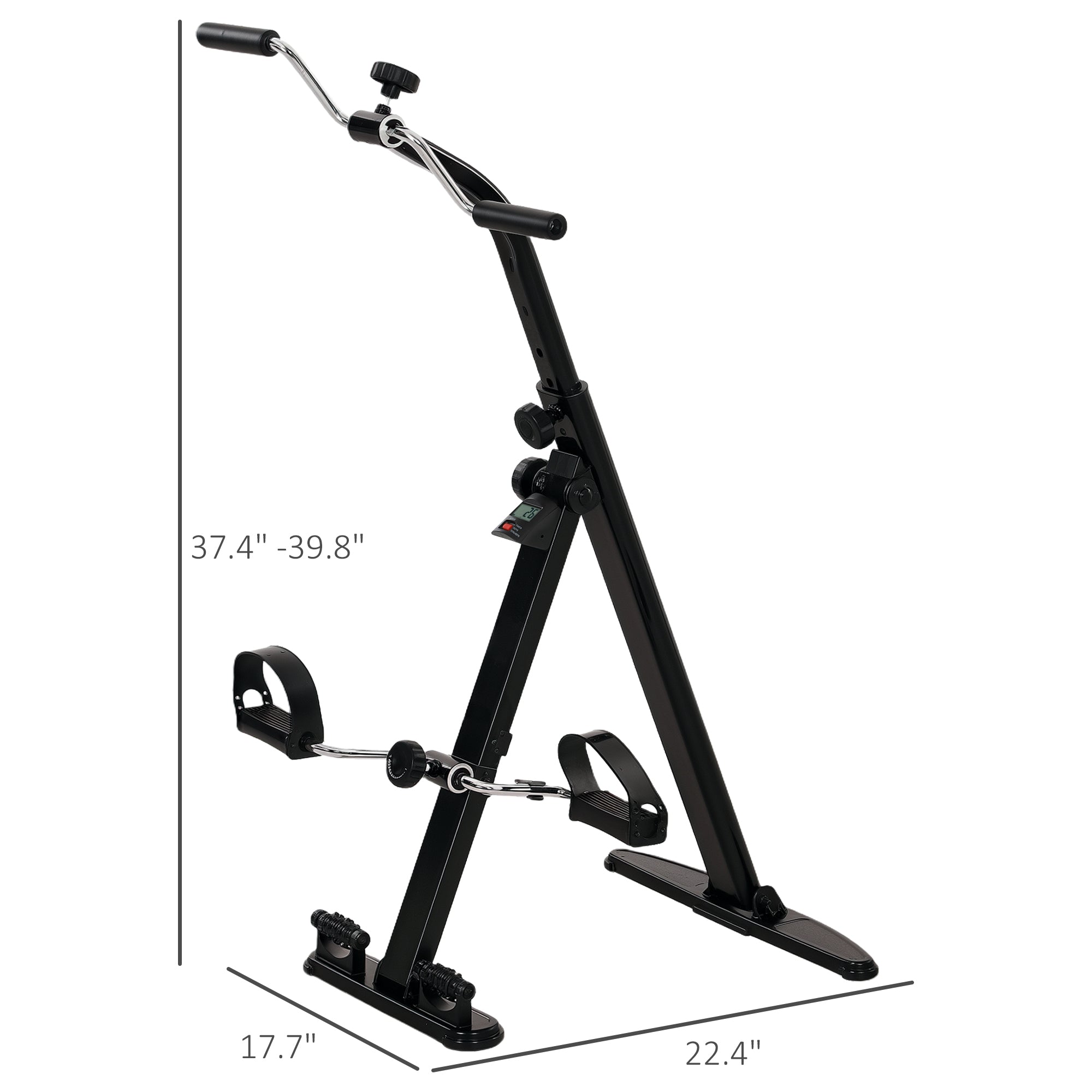 Foldable Seated Pedal Exerciser — Leg Recovery Bike with LCD Monitor