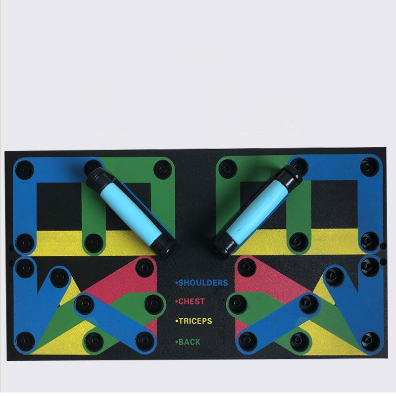 9-Function Color-Coded Push-Up Board — Multi-Grip Home Gym Trainer