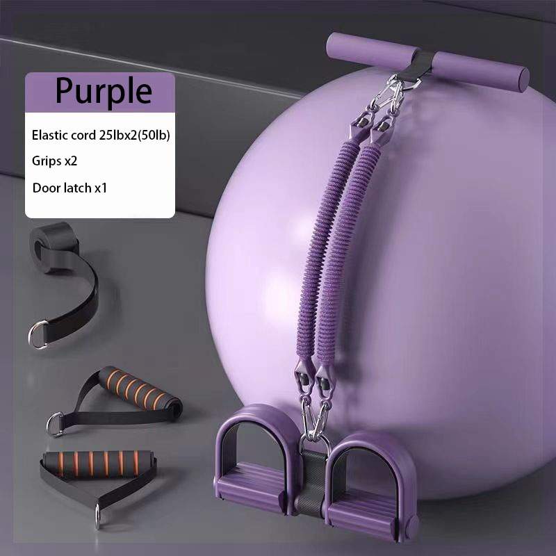 Adjustable Resistance Band Set — Foot Pedal & Handle Stretch Trainer