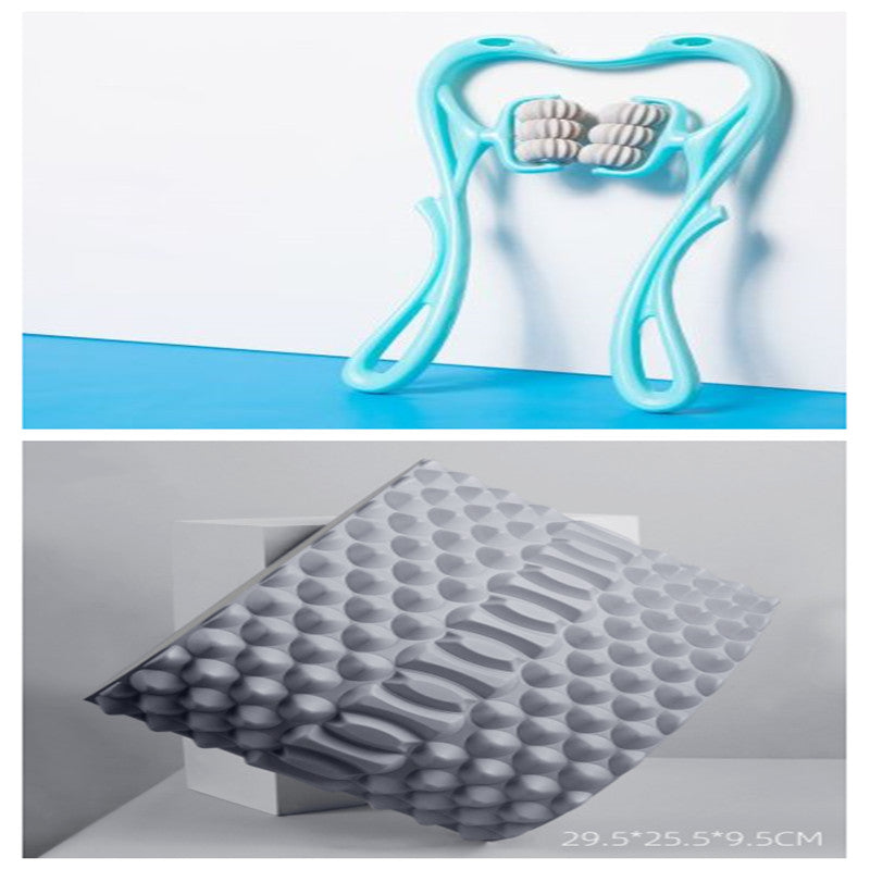 6-Roller Cervical Neck Massager — Manual Relief Roller