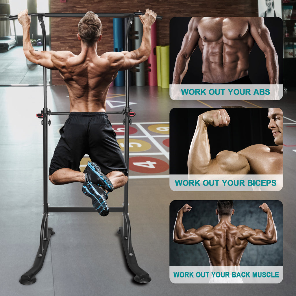 Power Tower Dip Station — Heavy Duty Adjustable Pull-Up & Dip Bar