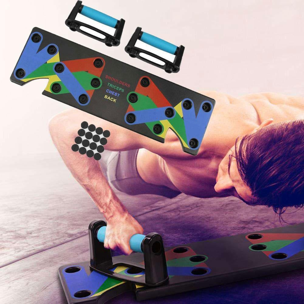 9-Function Color-Coded Push-Up Board — Multi-Grip Home Gym Trainer