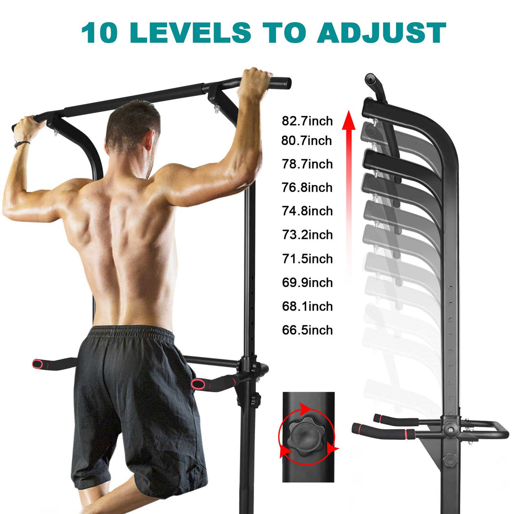 Power Tower Dip Station — Heavy Duty Adjustable Pull-Up & Dip Bar