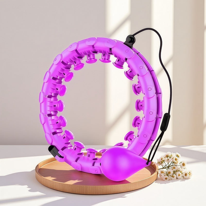 Smart Weighted Hula Hoop — Detachable Waist Slimming Ring (24 Knots)