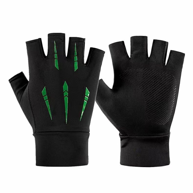 Half-Finger Sport Gloves — Breathable Ice Silk Non-Slip Gym Gloves