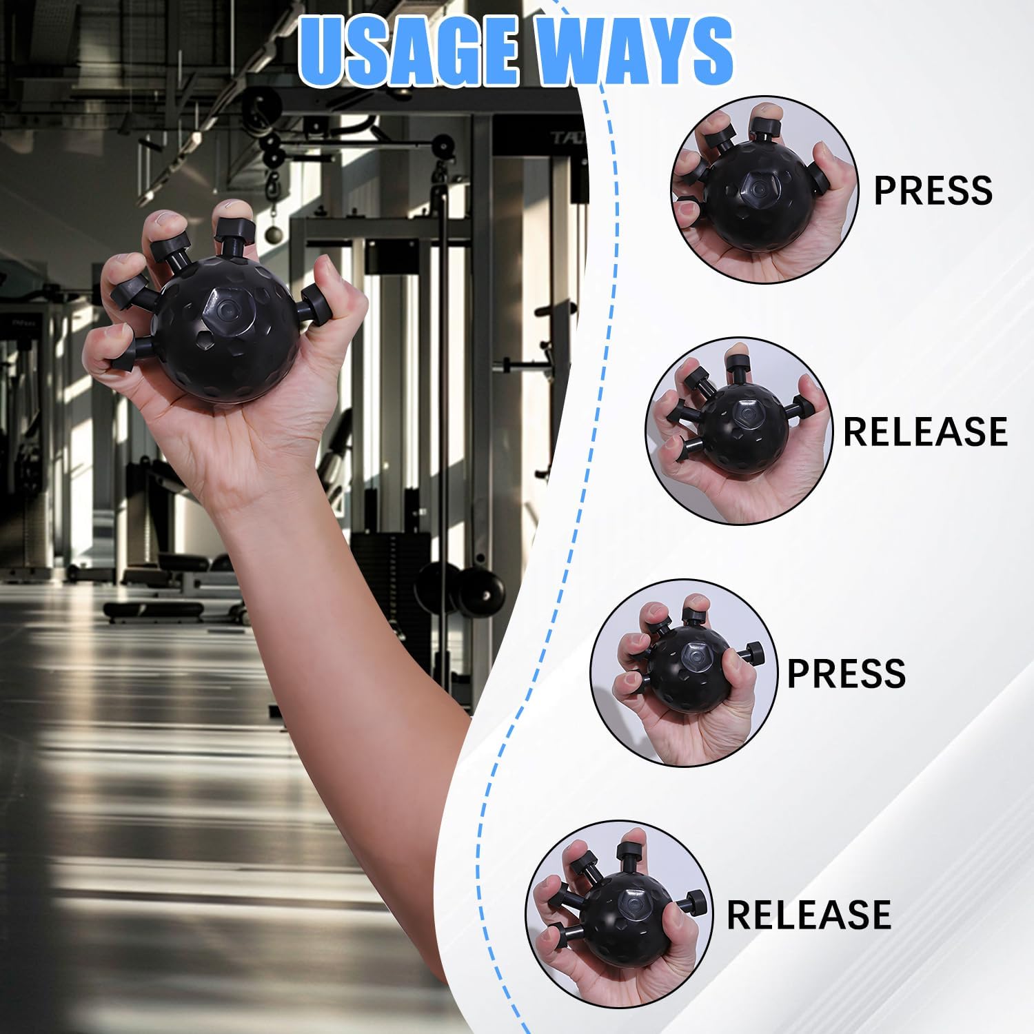 Finger Grip Ball Set — Forearm Strength & Climbing Trainer