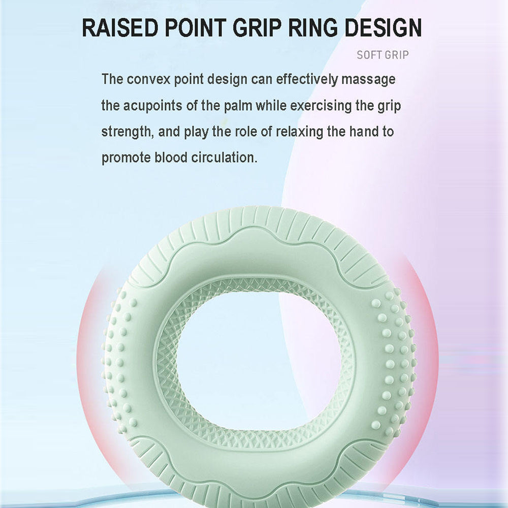 Silicone Hand Grip Strengthener Rings — Finger & Forearm Trainer Set