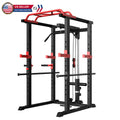 Multi-Function Power Cage — Adjustable Pull-Up Squat Rack & Barbell Station