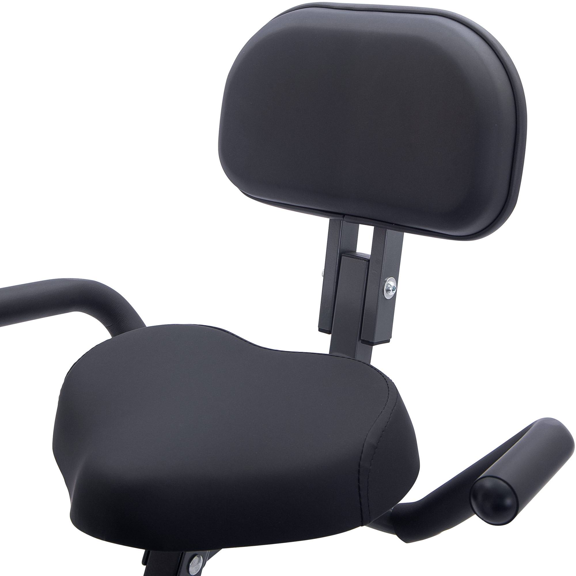 Folding Exercise Bike — Upright Recumbent X-Bike with Adjustable Resistance