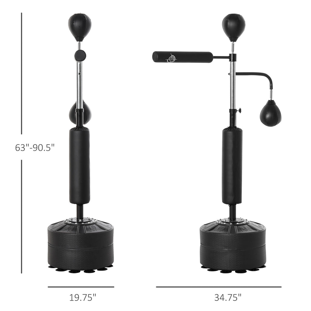 4-in-1 Boxing Punching Bag Stand — 2 Speed Balls & 360° Relax Bar