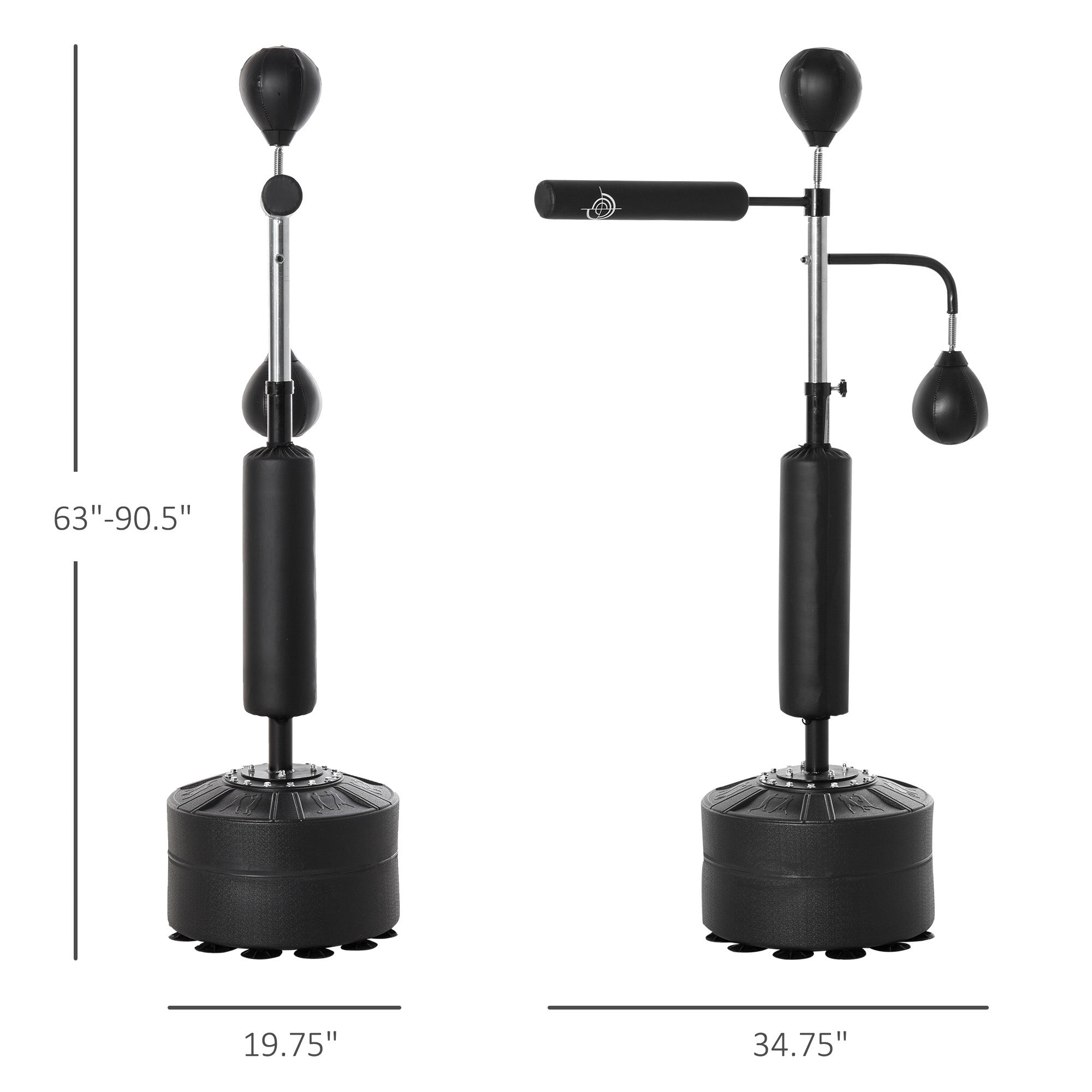 4-in-1 Boxing Punching Bag Stand — 2 Speed Balls & 360° Relax Bar