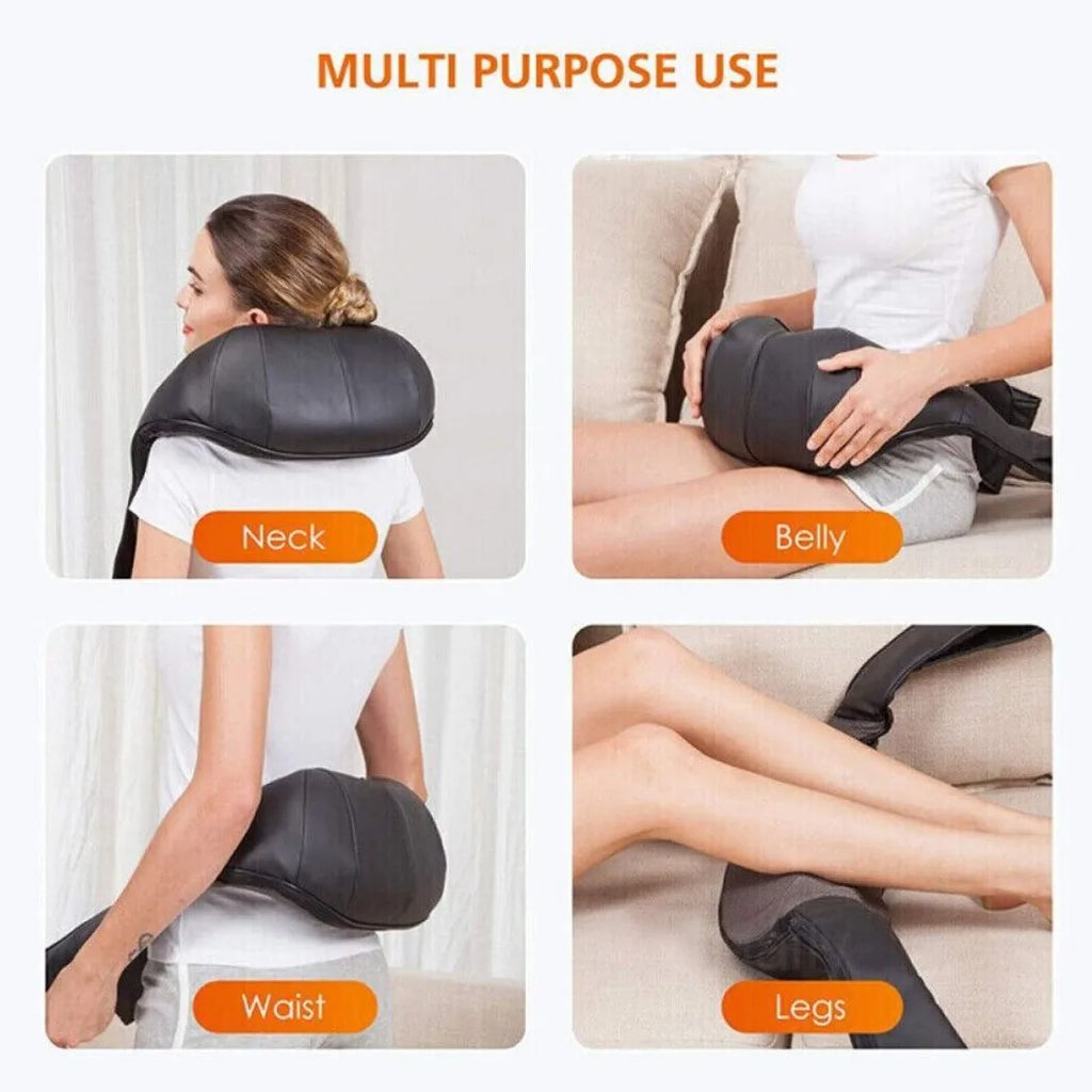 Wireless Shiatsu Neck & Back Massager — Deep Kneading Massage Shawl