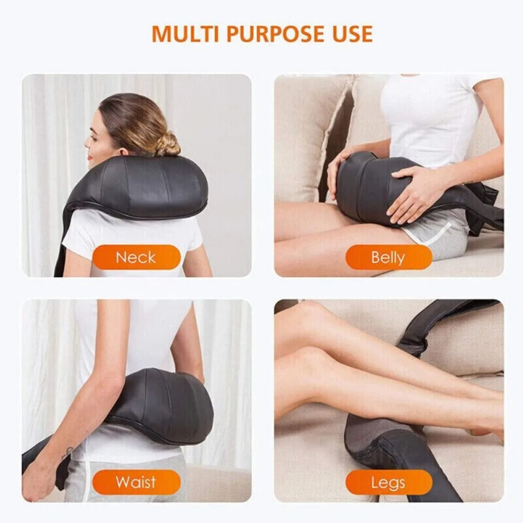 Wireless Shiatsu Neck & Back Massager — Deep Kneading Massage Shawl