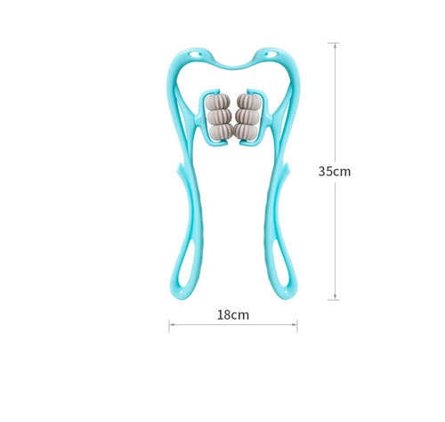 6-Roller Cervical Neck Massager — Manual Relief Roller