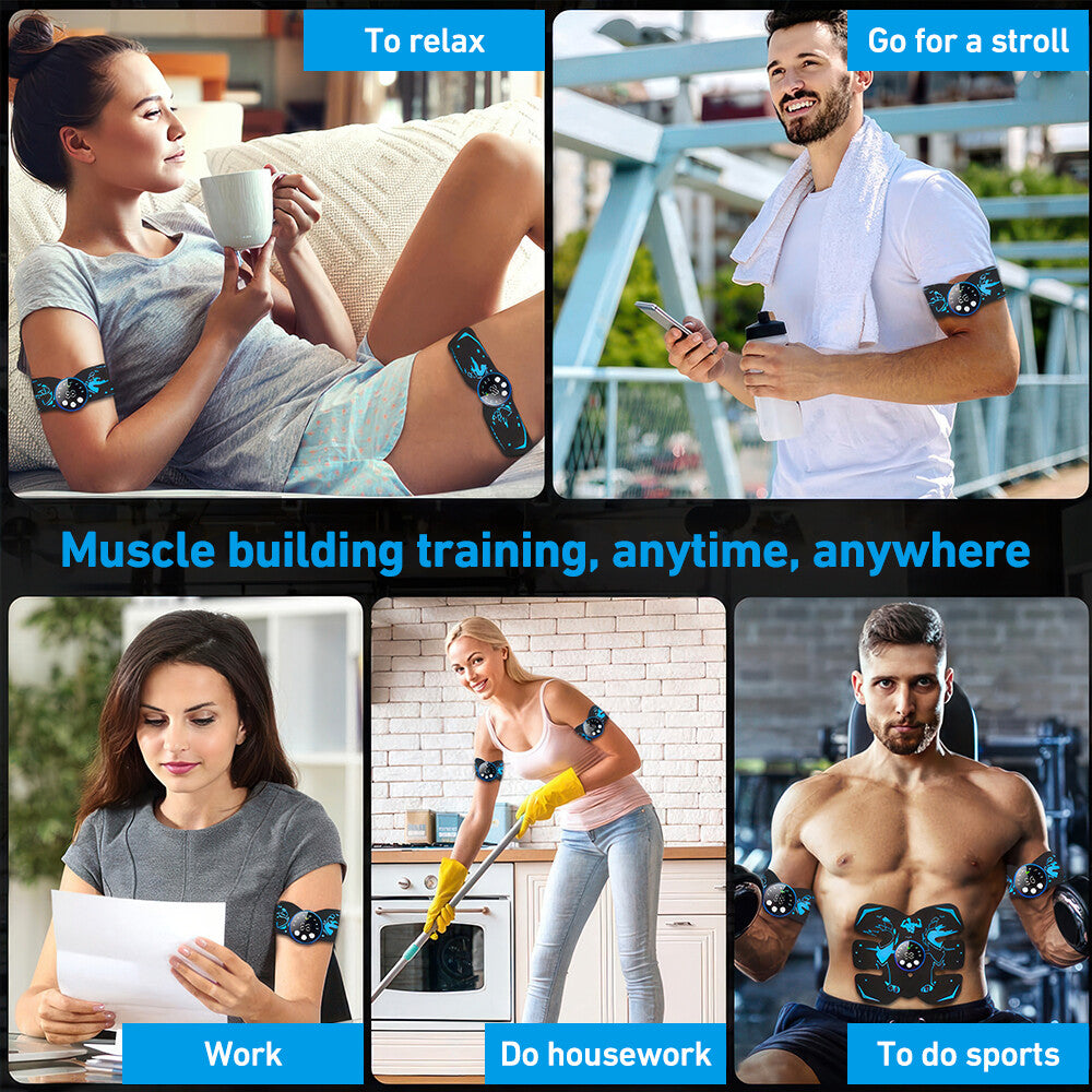EMS Abs Stimulator Belt — Electric Muscle Toning Trainer for Core & Glutes
