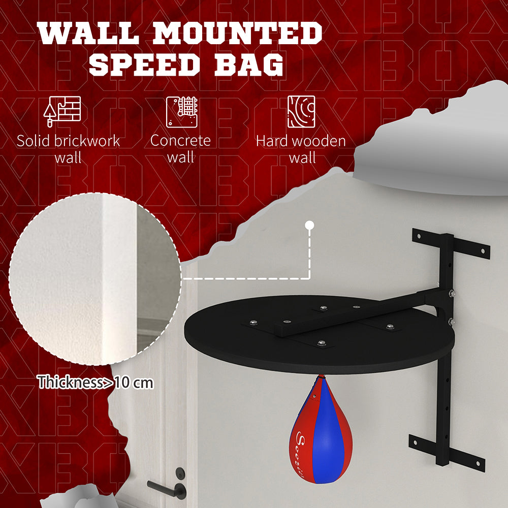 Wall-Mounted Speed Bag Platform — Height Adjustable Boxing Training Kit