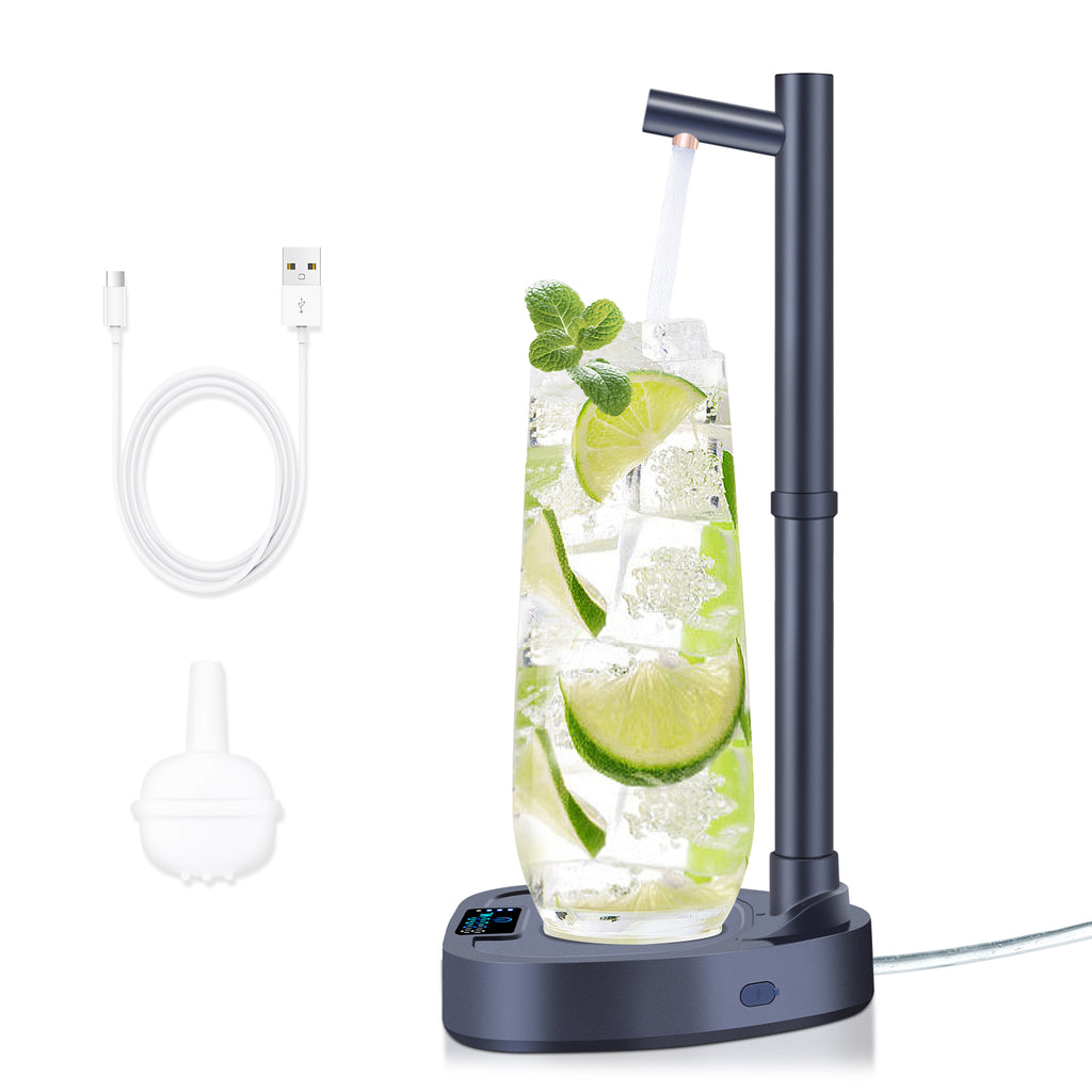 Smart Water Dispenser Pump — Rechargeable Auto Bottle Dispenser with Stand