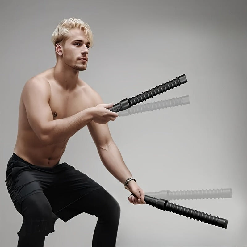 Stainless Steel Combat Training Stick — Rebound Strength Trainer (2 pcs)
