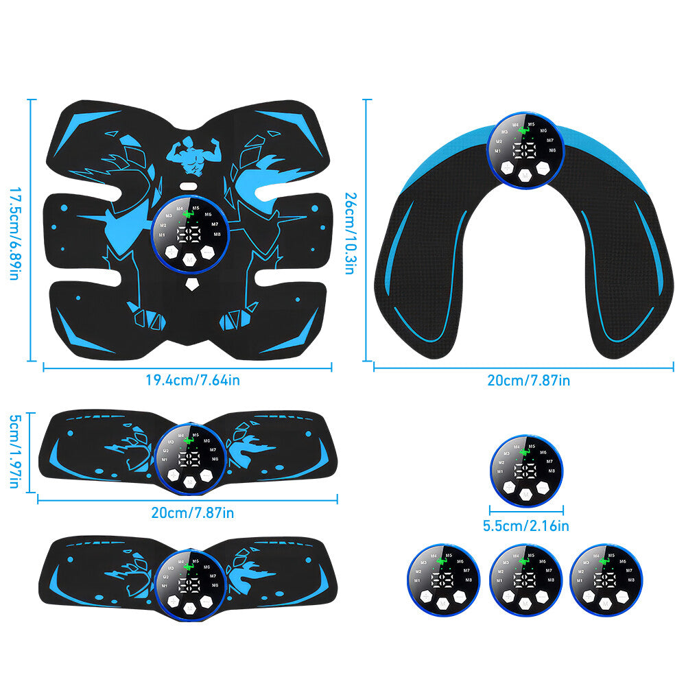 EMS Abs Stimulator Belt — Electric Muscle Toning Trainer for Core & Glutes