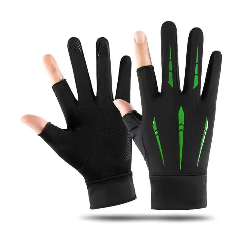 Half-Finger Sport Gloves — Breathable Ice Silk Non-Slip Gym Gloves