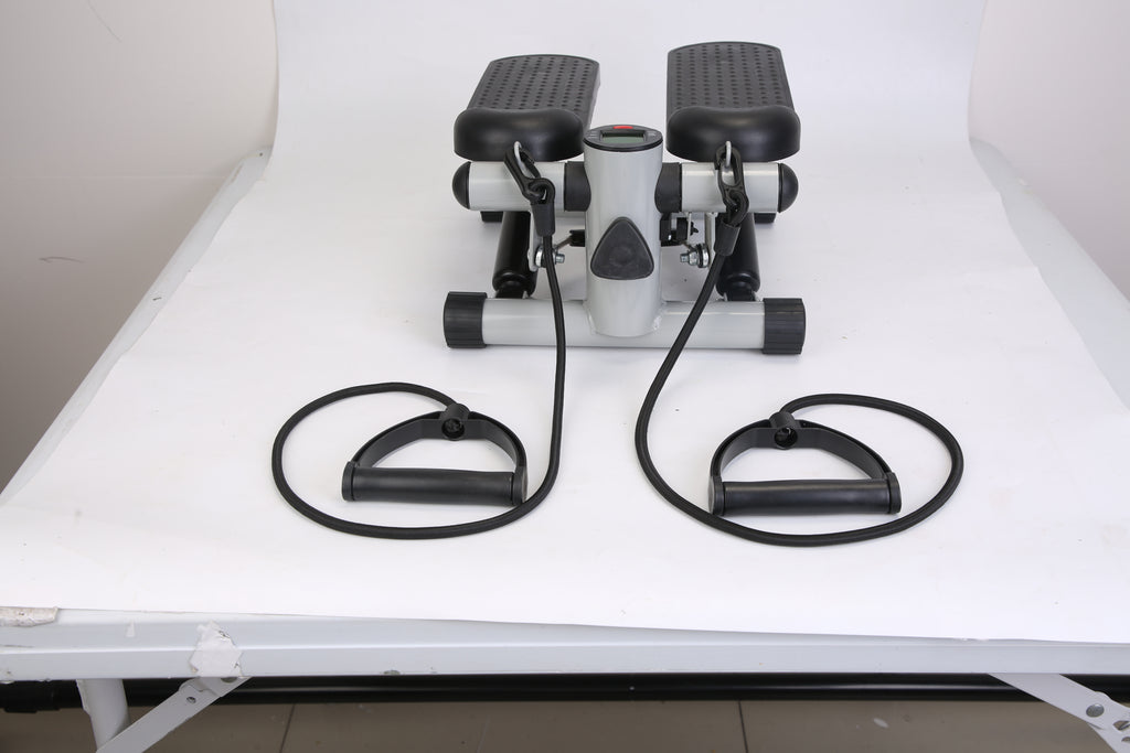 Mini Stair Stepper with Resistance Bands — LCD Monitor, 330 lb Capacity