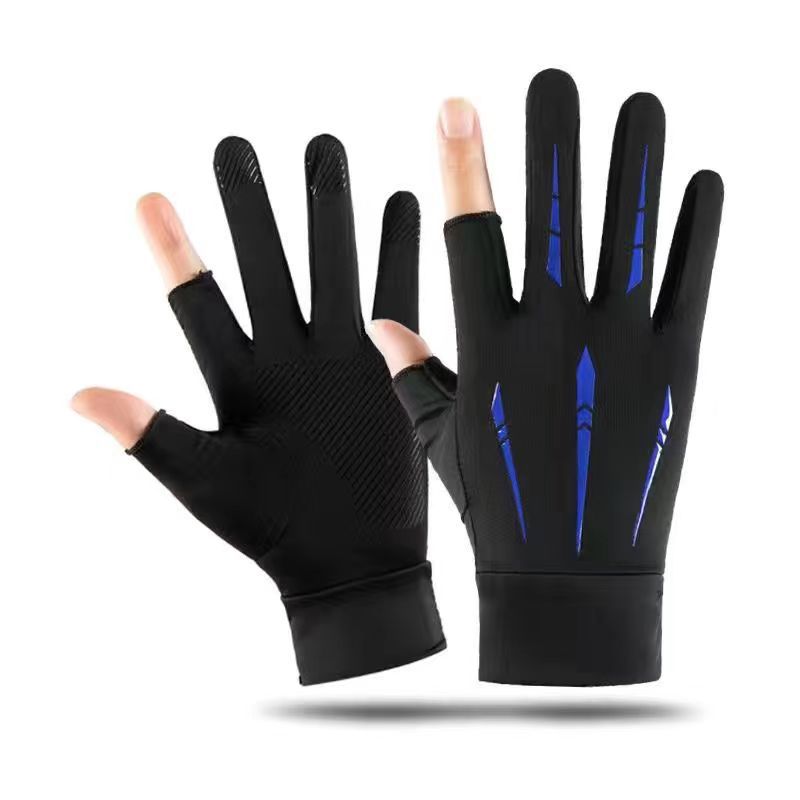 Half-Finger Sport Gloves — Breathable Ice Silk Non-Slip Gym Gloves