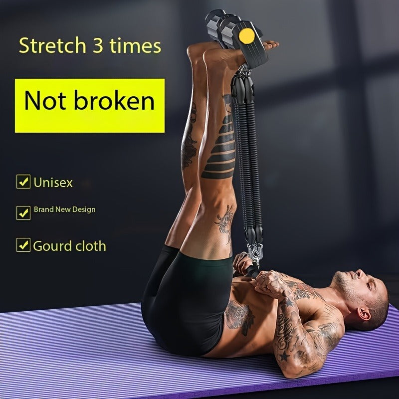 Adjustable Resistance Band Set — Foot Pedal & Handle Stretch Trainer