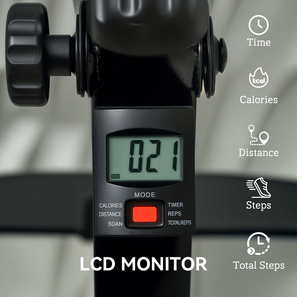 Foldable Seated Pedal Exerciser — Leg Recovery Bike with LCD Monitor