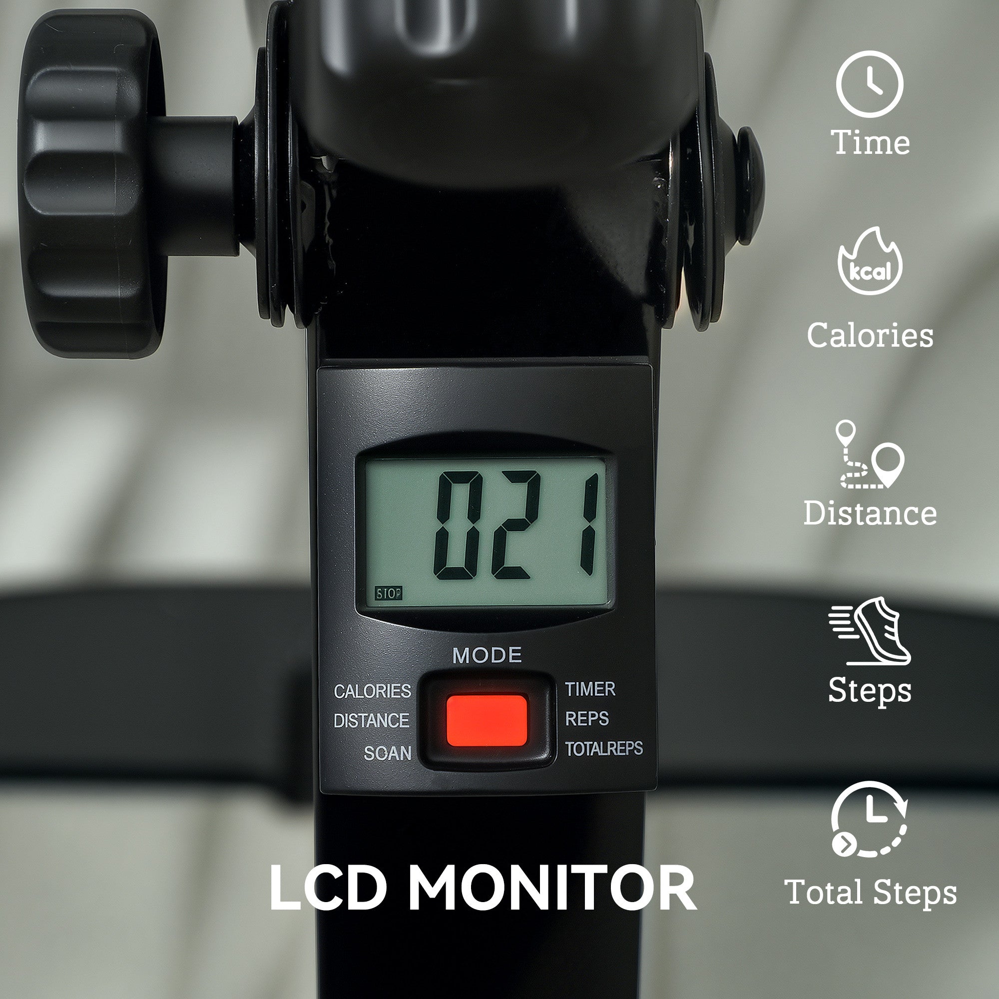 Foldable Seated Pedal Exerciser — Leg Recovery Bike with LCD Monitor